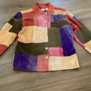 CHICO’S Leather Women Jacket Size L